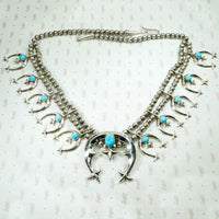 Vibrant Blue Turquoise Naja Necklace