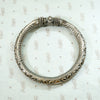 Bangle Bracelet Filigreed & Engraved with Flowers