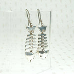 Adorable Taxco Fish Skeleton Silver Earrings