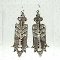 Sterling Silver Shadow Box Corn Maiden Earrings