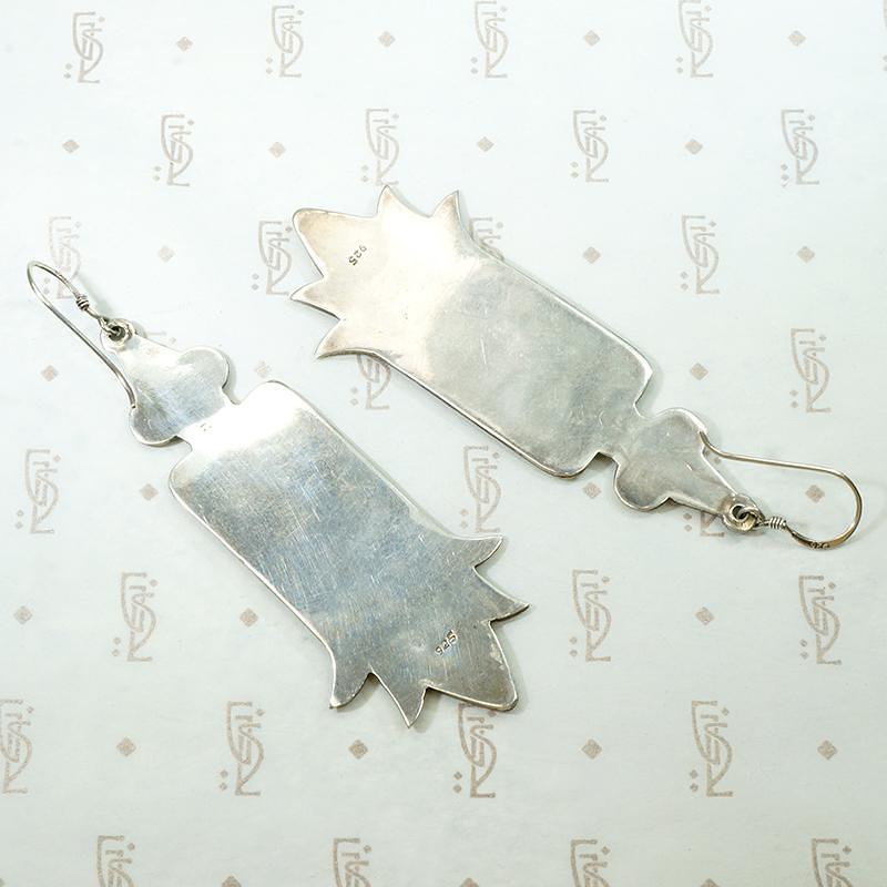 Sterling Silver Shadow Box Corn Maiden Earrings