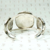 Radiant Mother of Pearl & Turquoise Inlay Cuff