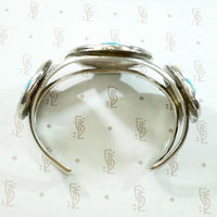 Radiant Mother of Pearl & Turquoise Inlay Cuff