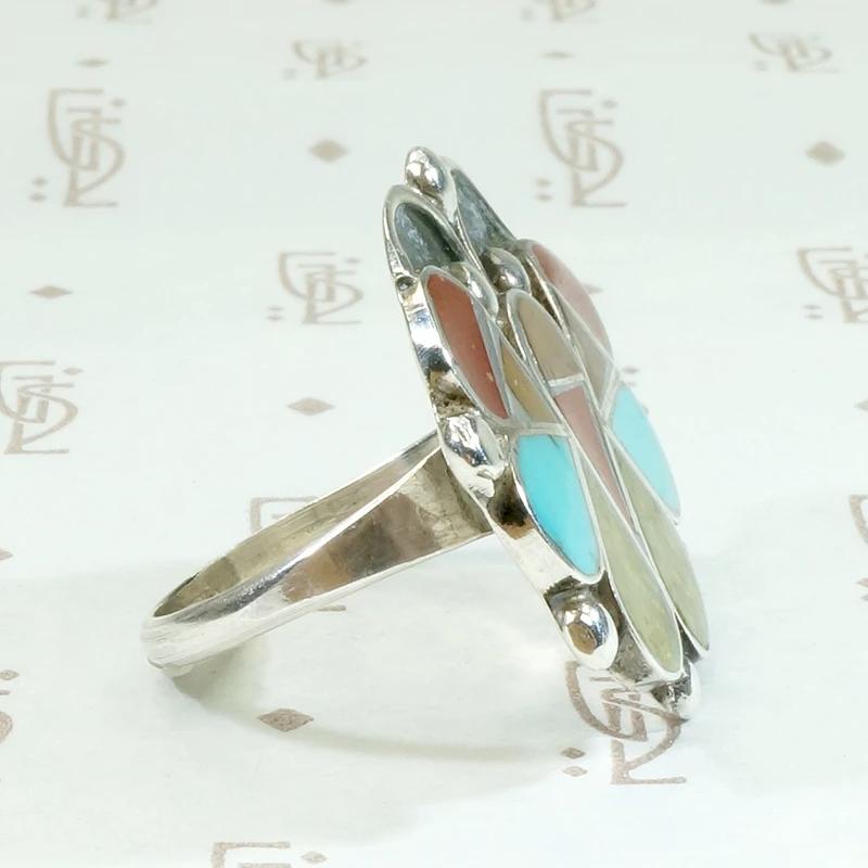Bewitching Butterfly Stone Inlay Ring