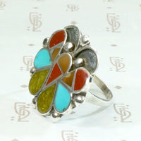 Bewitching Butterfly Stone Inlay Ring
