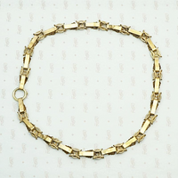 Victorian Chinoiserie Gold Filled Panel Chain. Back view.