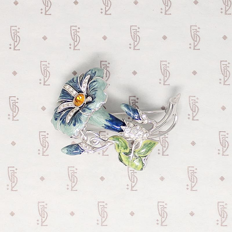 Gentian Blossom Brooch for Justice & Victory