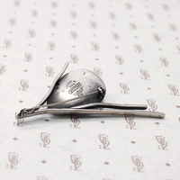 Modernist Silver and Azurite Brooch by Teppich