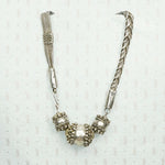 Elaborate Antique Woven Silver Chain Necklace