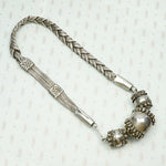 Elaborate Antique Woven Silver Chain Necklace