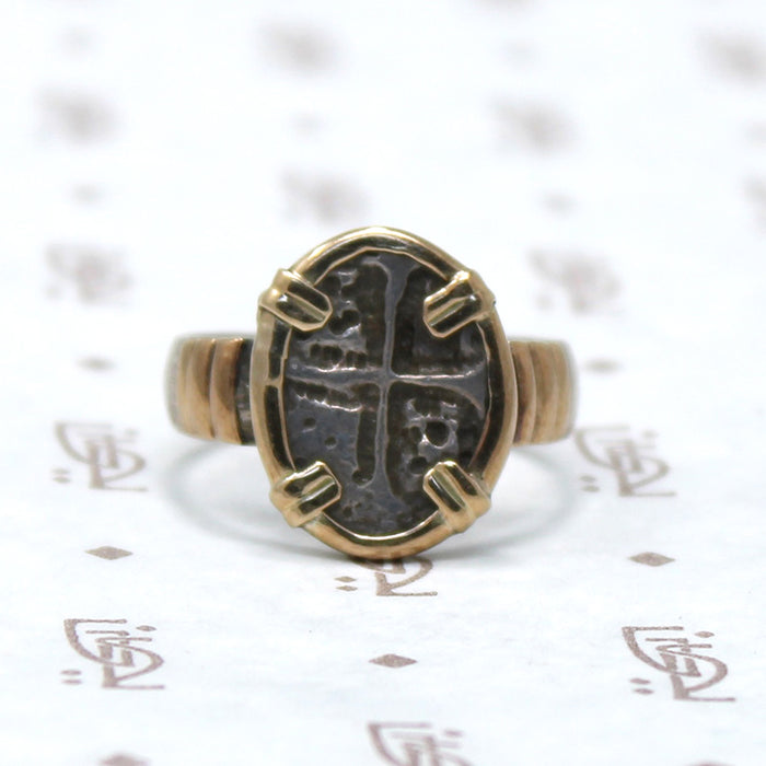 Ancient Coin in Gorgeous Silver & Gold Setting