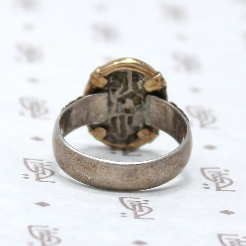 Ancient Coin in Gorgeous Silver & Gold Setting