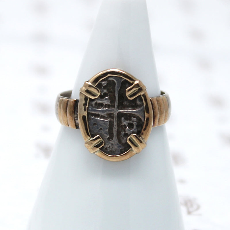 Ancient Coin in Gorgeous Silver & Gold Setting