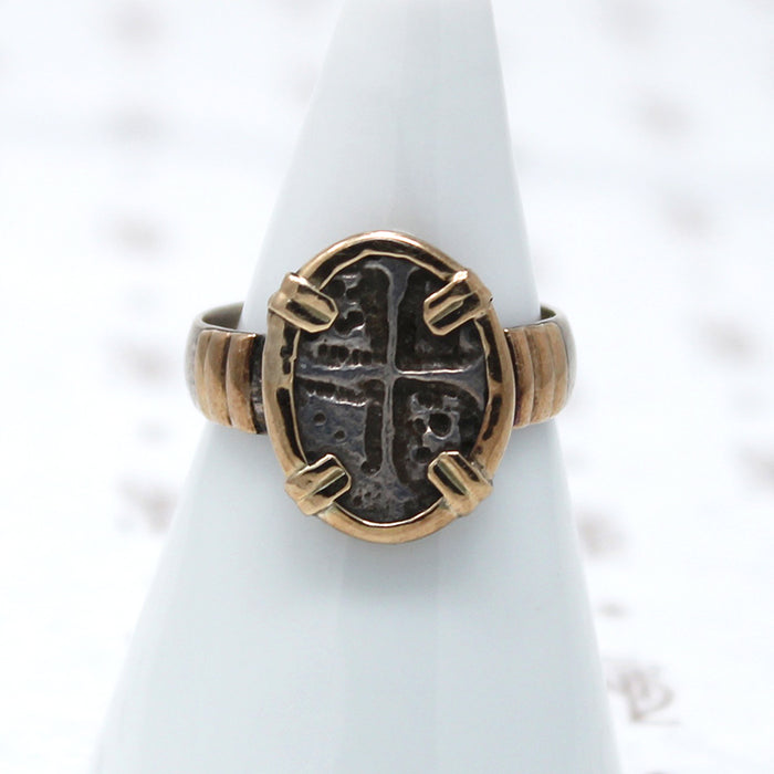 Ancient Coin in Gorgeous Silver & Gold Setting