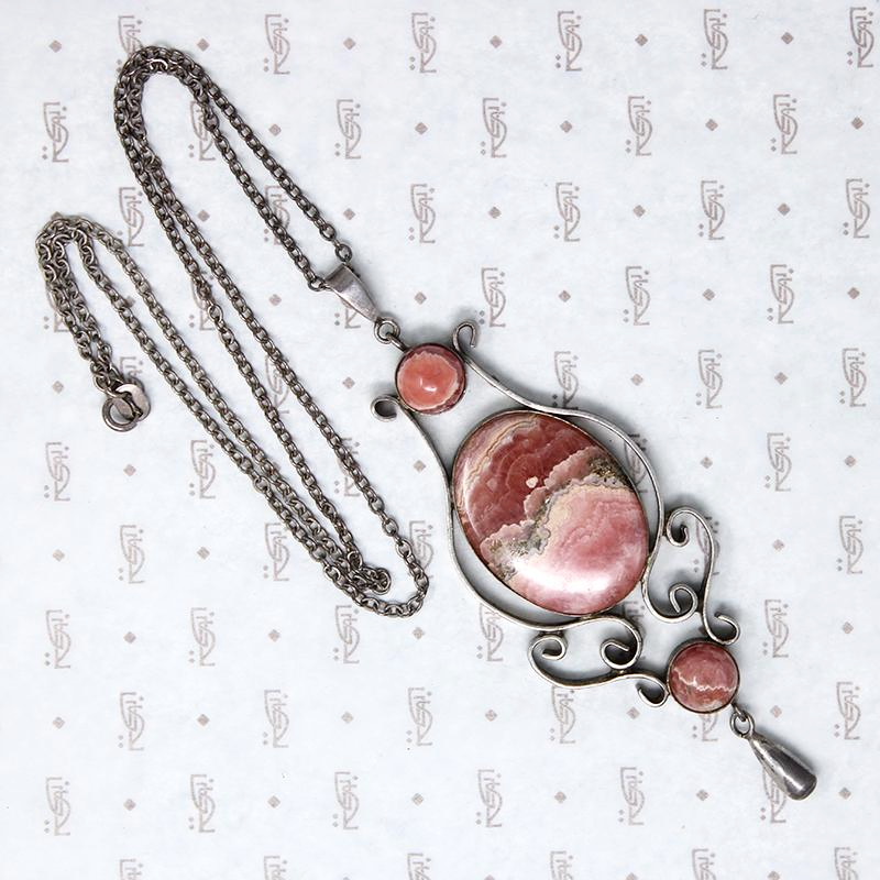 Superb Mid Century Rhodochrosite Necklace