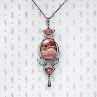 Superb Mid Century Rhodochrosite Necklace