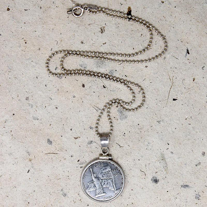 New York "Gateway to Freedom" Quarter Pendant from Kat Clare