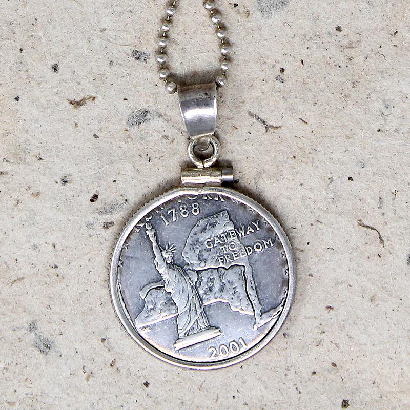 New York "Gateway to Freedom" Quarter Pendant from Kat Clare