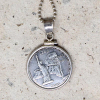 New York "Gateway to Freedom" Quarter Pendant from Kat Clare