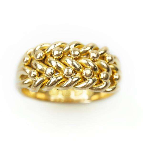 Victorian Keeper Band 18k Gold