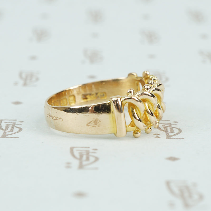 18k gold keeper ring english 1898 side