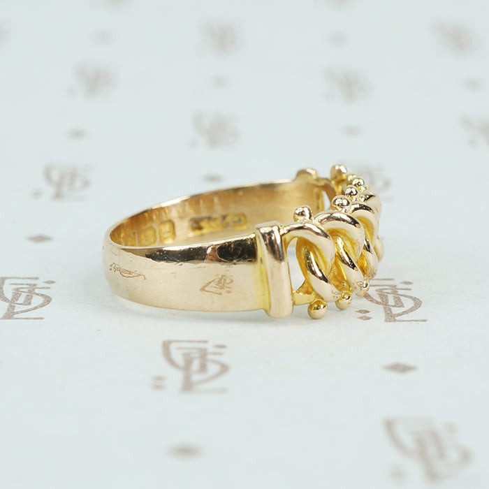18k gold keeper ring english 1898 side