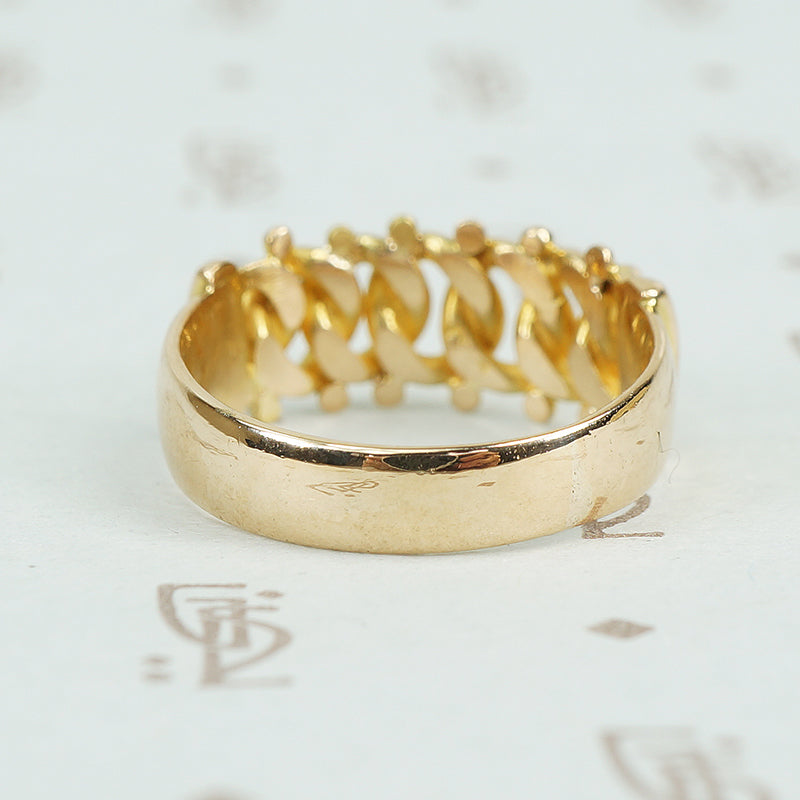 18k gold keeper ring english 1898 back