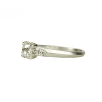 Old Euro Diamond and Platinum Engagement Ring - Gem Set Love