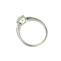 Old Euro Diamond and Platinum Engagement Ring - Gem Set Love