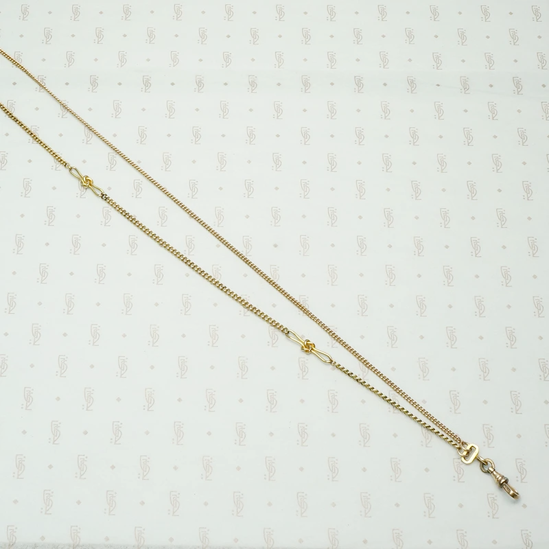 flattened curb and knot chain fob hook swivel necklace