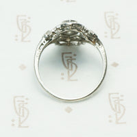 Stunning Platinum Filigree Diamond Edwardian Ring