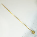 Crystal Topped Gold Antique Hat Pin