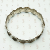 Distressed Silver Disc Brutalist Bracelet
