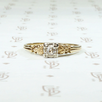Sweetly Sculpted Flower & OMC Diamond Solitaire