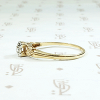 Sweetly Sculpted Flower & OMC Diamond Solitaire