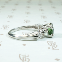 Sweetheart Green Tourmaline Engagement Ring
