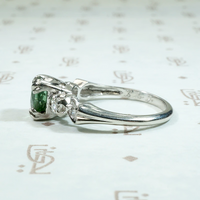Sweetheart Green Tourmaline Engagement Ring