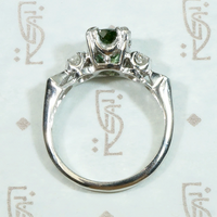 Sweetheart Green Tourmaline Engagement Ring