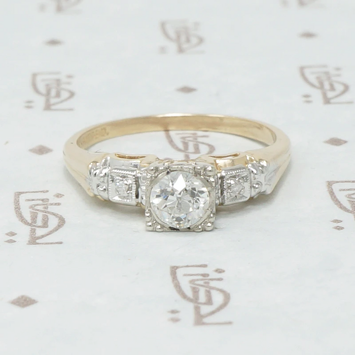 Pretty and Pristine NOS Diamond Engagement Ring