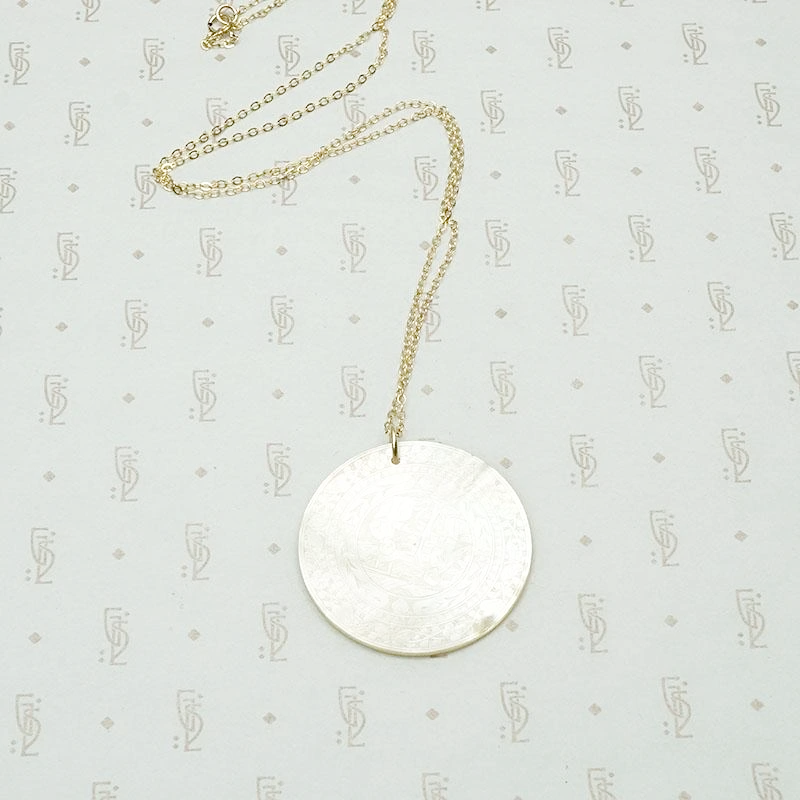 Mother of Pearl Gambling Token Necklace