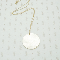 Mother of Pearl Gambling Token Necklace