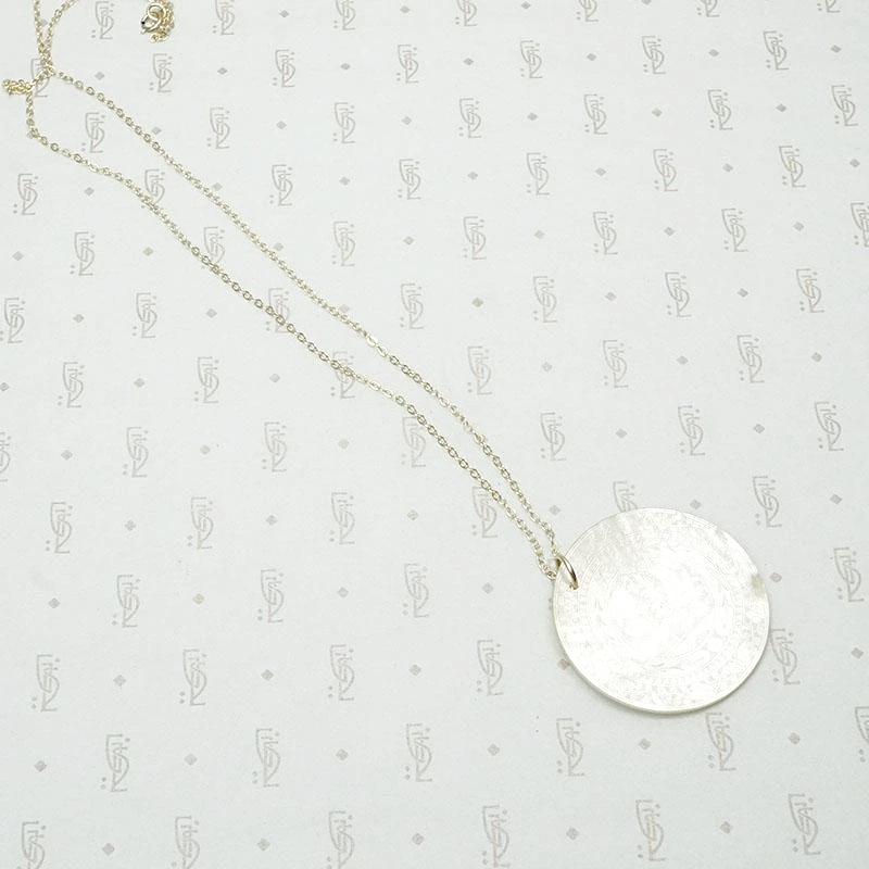 Mother of Pearl Gambling Token Necklace