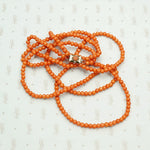 Delicate Two Strand Antique Red Coral Beads