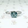 Dazzling 1940s Natural Blue Zircon Ring