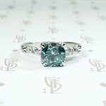 Dazzling 1940s Natural Blue Zircon Ring