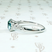 Dazzling 1940s Natural Blue Zircon Ring