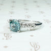 Dazzling 1940s Natural Blue Zircon Ring