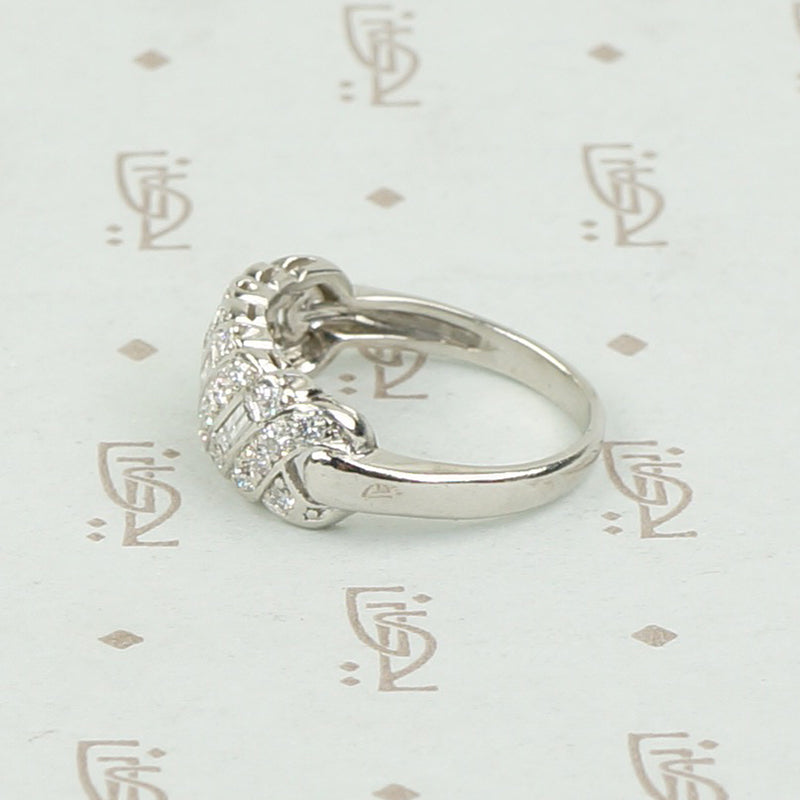 Sparkling Baguette and Round Diamond Band