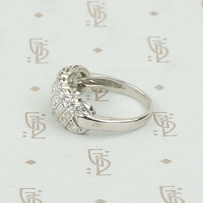 Sparkling Baguette and Round Diamond Band