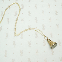 Rock Crystal Shield Victorian Fob Necklace